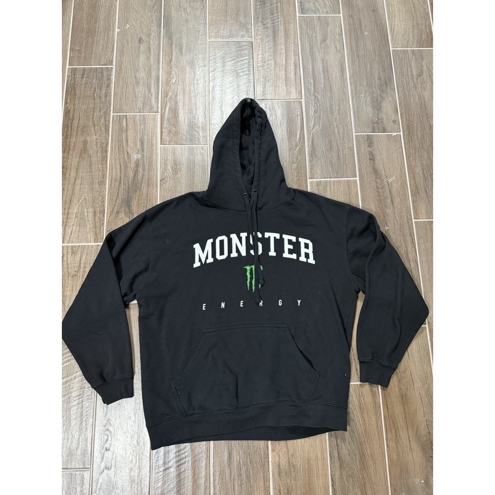 Monster Energy Official Hoodie Mens XL Black Graphic Hoodie Vintage Y2K